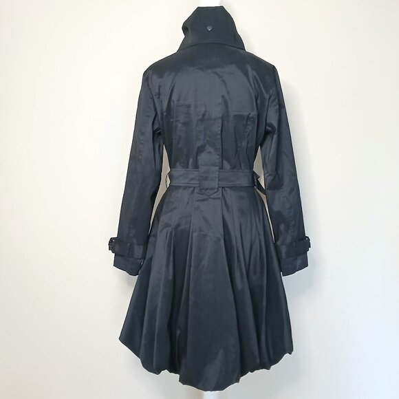 Samuel Dong Bubble Hem Trench Coat Size Small - Picture 4 of 9